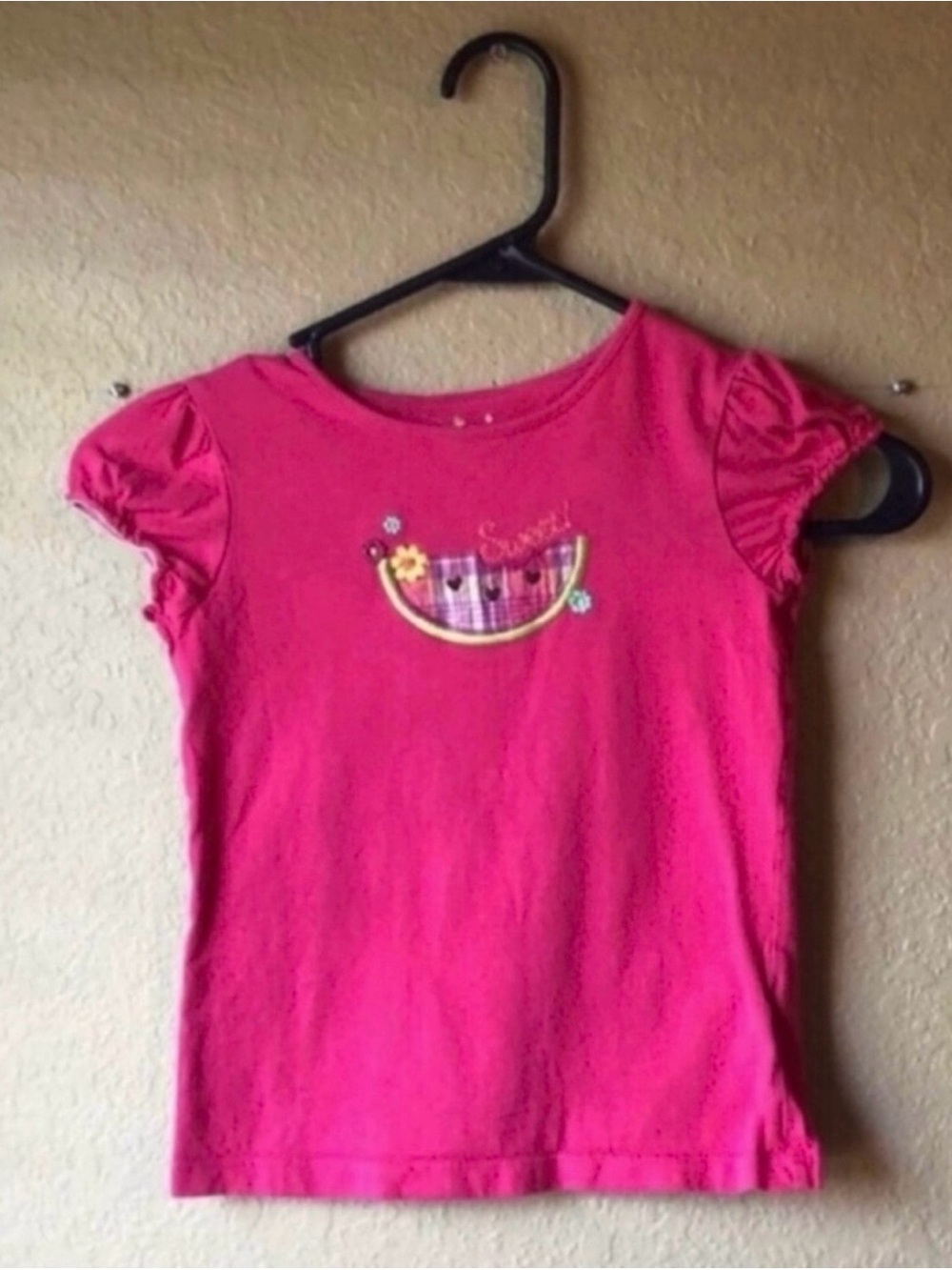 Jumping Beans Shirt Girls Y2K Dark Pink Short Sleeve T-shirt Tee Casual Top Sz 6